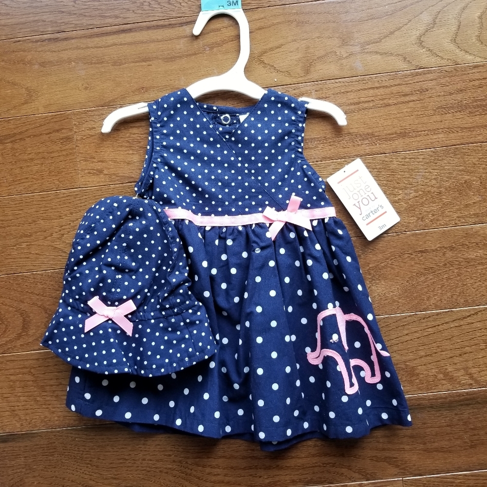 Carter's Polka Dot Dress & Hat
